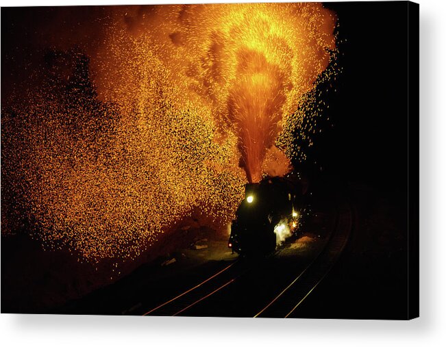 Sparks Acrylic Print featuring the photograph Fire Dragon by Shirley Shen
