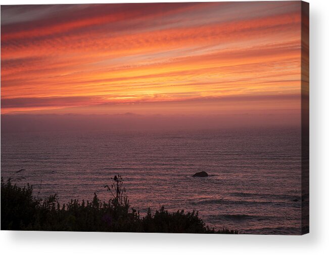 Sunset Acrylic Print featuring the photograph Fire In The Sky by Melany Sarafis
