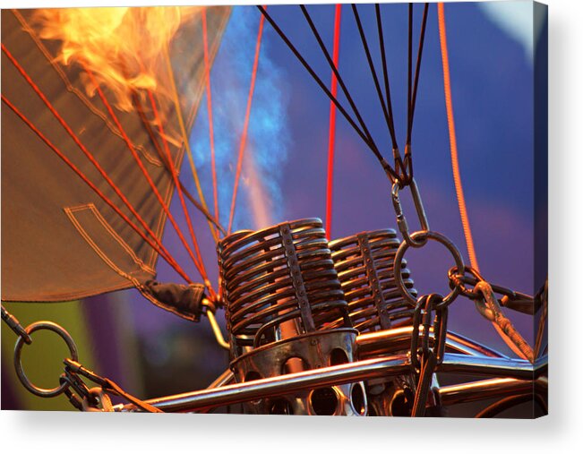 Balloon Fiesta Acrylic Print featuring the photograph Fired Up by Daniel Woodrum