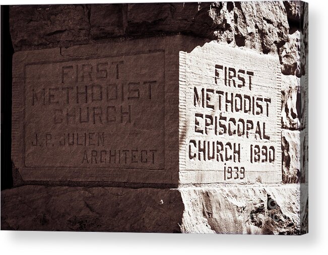 Architectural Acrylic Print featuring the photograph First Methodist Episcopal Church by Lawrence Burry