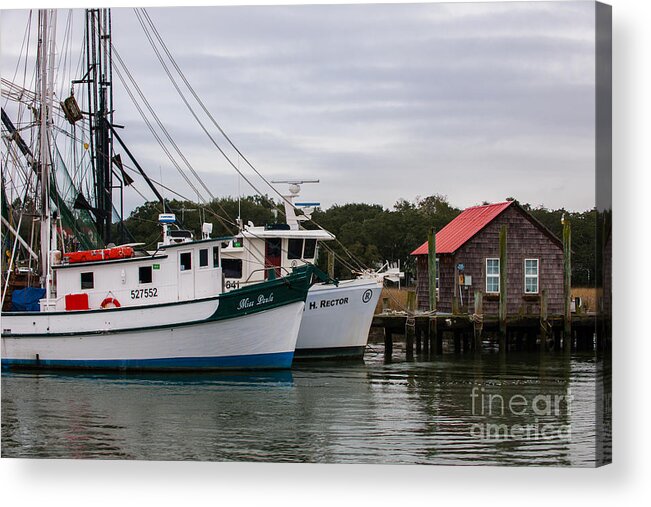 Shrimp Boats Acrylic Print featuring the photograph Fishing Trawlers by Dale Powell