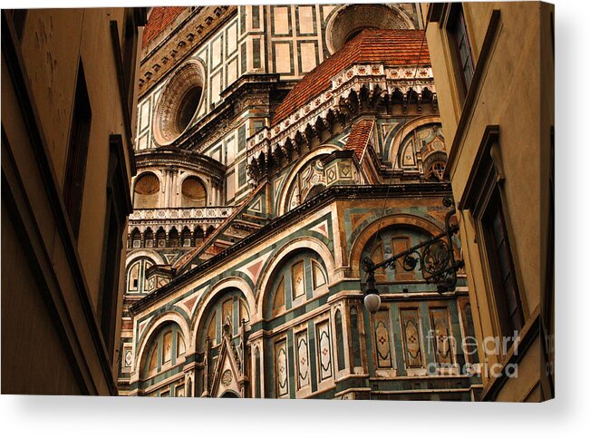  Italy Acrylic Print featuring the photograph Florence Duomo Detail 1 by Bob Christopher