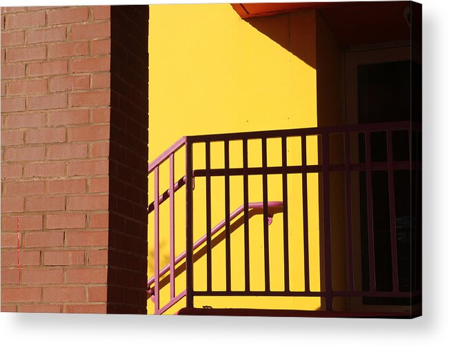 Ross Lewis Acrylic Print featuring the photograph ShadowRails at Golden Hour by Ross Lewis