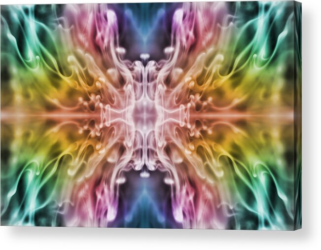 Psychedelic Acrylic Print featuring the digital art Mirror by Stephanie Hollingsworth