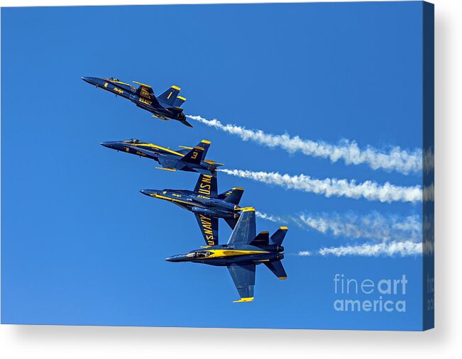 Blue Angels Acrylic Print featuring the photograph Flying Formation by Kate Brown