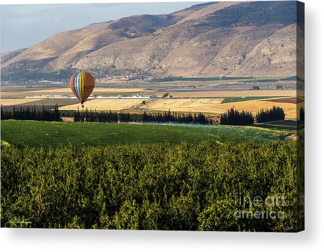 Flying Acrylic Print featuring the photograph Flying over Jezreel Valley by Arik Baltinester