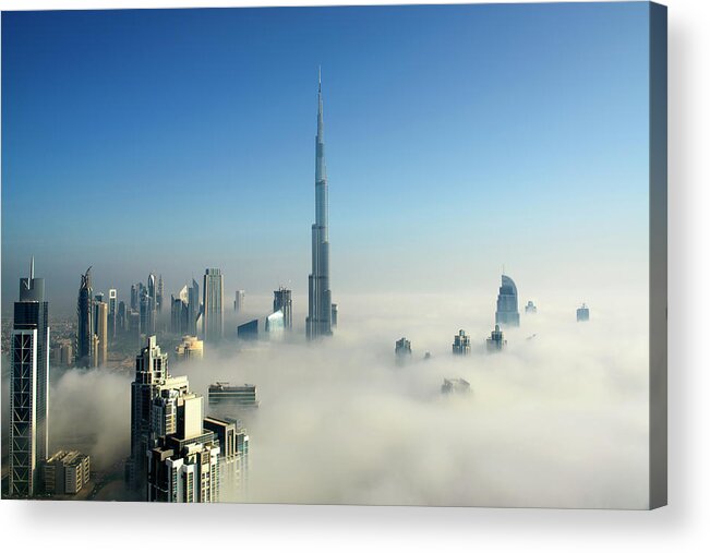 Tranquility Acrylic Print featuring the photograph Fog In Dubai by © Naufal Mq