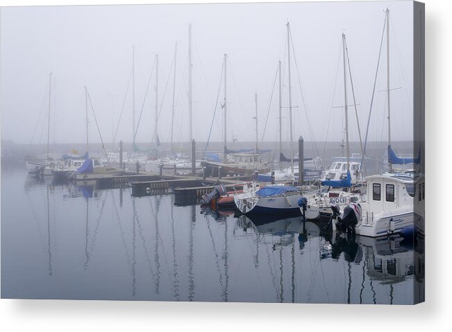 Marina Acrylic Print featuring the photograph Fog in Marina I by Elena Perelman