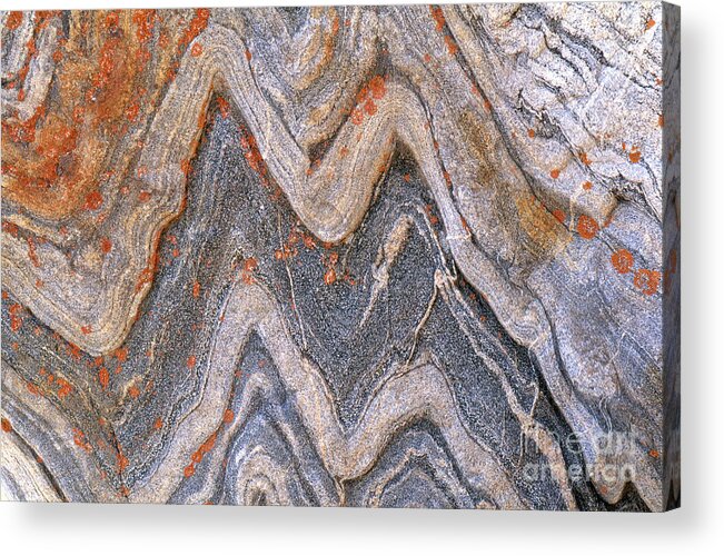 Granite Acrylic Print featuring the photograph Folded Granite by Art Wolfe
