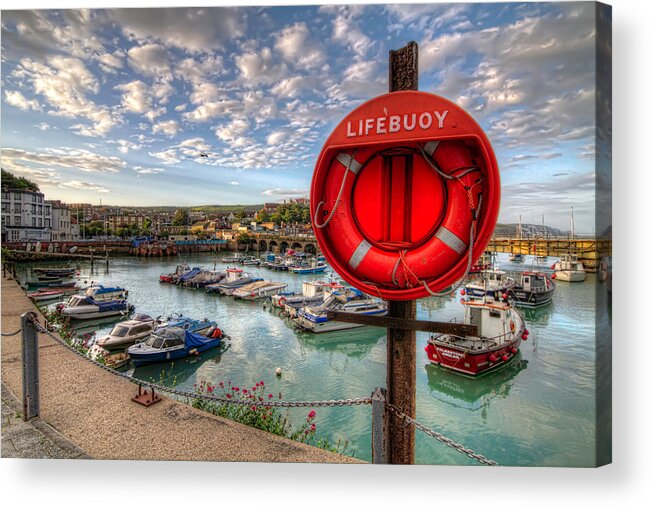 England Acrylic Print featuring the photograph Folkstone Harbour by Tim Stanley
