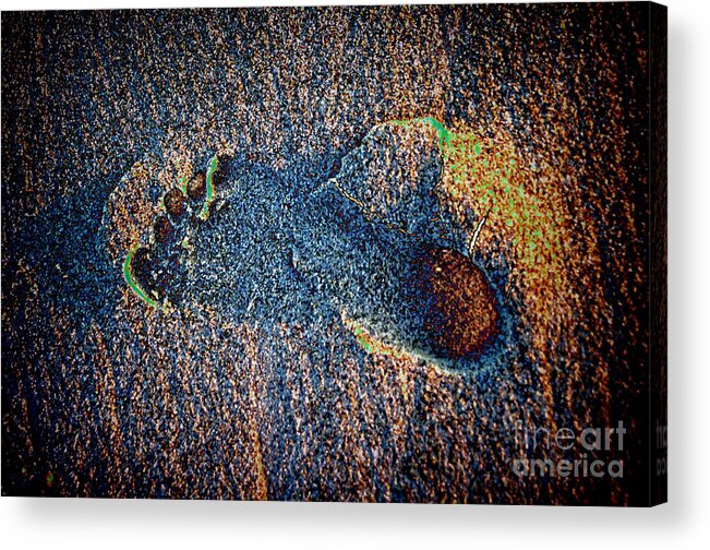 Foot Acrylic Print featuring the photograph Foot in the Sand by Mariola Bitner