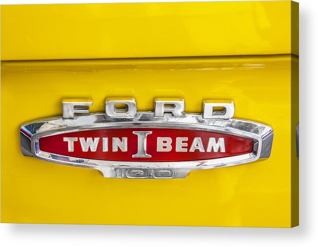 Ford Logo Acrylic Print featuring the photograph Ford Tough 1966 Truck by Rich Franco