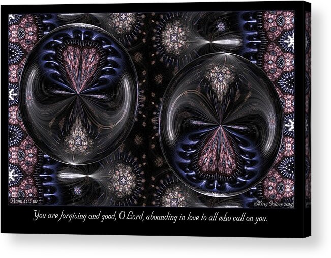 Fractal Acrylic Print featuring the digital art Forgiving and Good by Missy Gainer