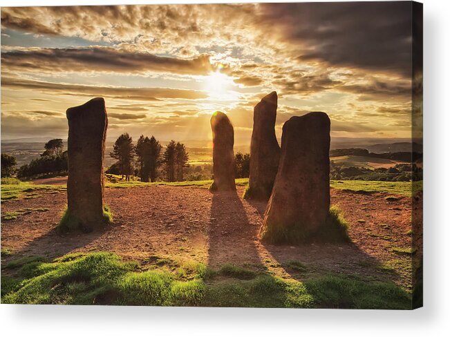 Scenics Acrylic Print featuring the photograph Four Stones Of Clent, Worcestershire At by Verity E. Milligan