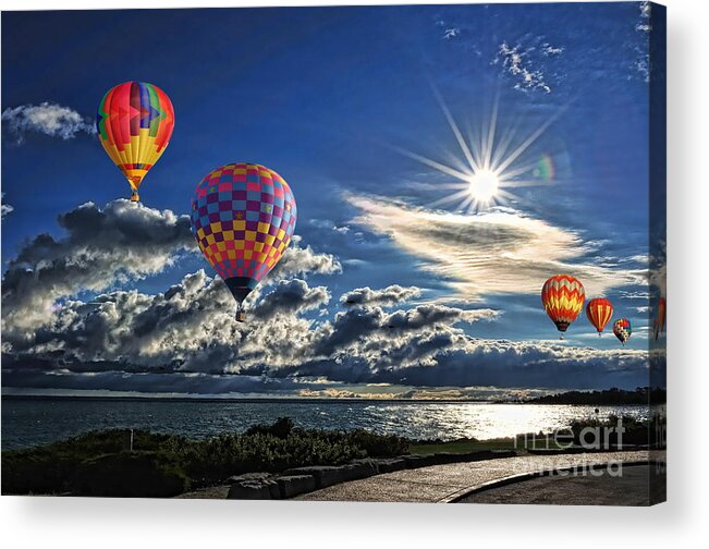 Hot Air Balloons Acrylic Print featuring the photograph Free As a Bird by Andrea Kollo