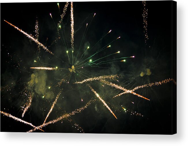 Fireworks Acrylic Print featuring the photograph Frenetic by Ronda Broatch