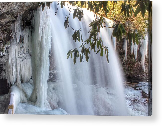 Dry Falls Acrylic Print featuring the photograph Frozen Dry Falls by Chris Berrier