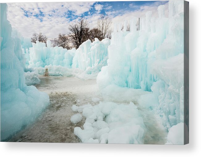 Snow Acrylic Print featuring the photograph Frozen Ice Forms An Unusual Landscape by Photo By Sam Scholes