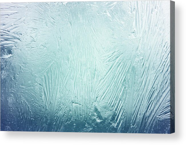 Melting Acrylic Print featuring the photograph Frozen Window by Drbouz