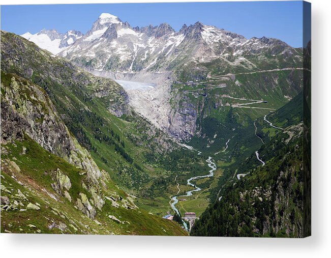 Scenics Acrylic Print featuring the photograph Furka Pass by Lucynakoch