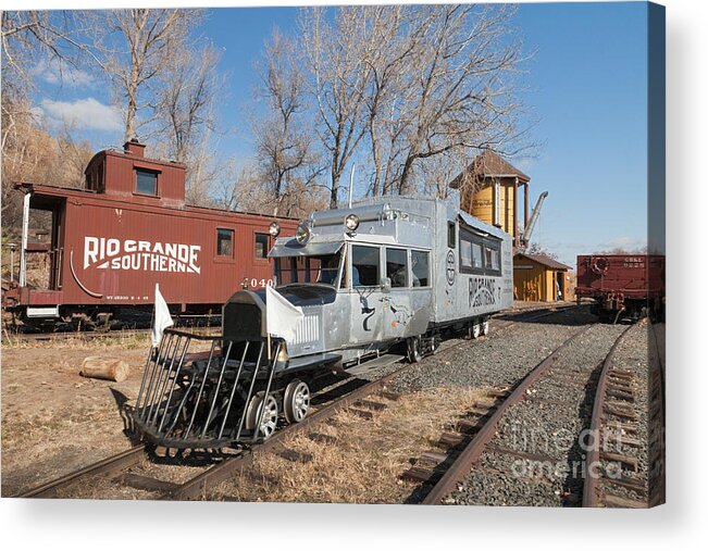 Colorado Acrylic Print featuring the photograph Galloping Goose 7 in the Colorado Railroad Museum by Fred Stearns