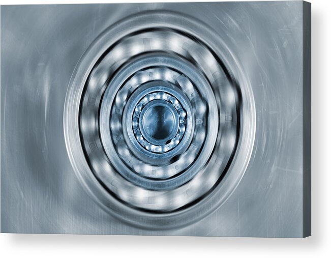 Ball-bearings Acrylic Print featuring the photograph Gears And Ball-bearings In Motion by Christian Lagereek
