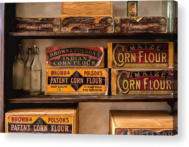 Tin Acrylic Print featuring the photograph General Store 2 by Nigel R Bell