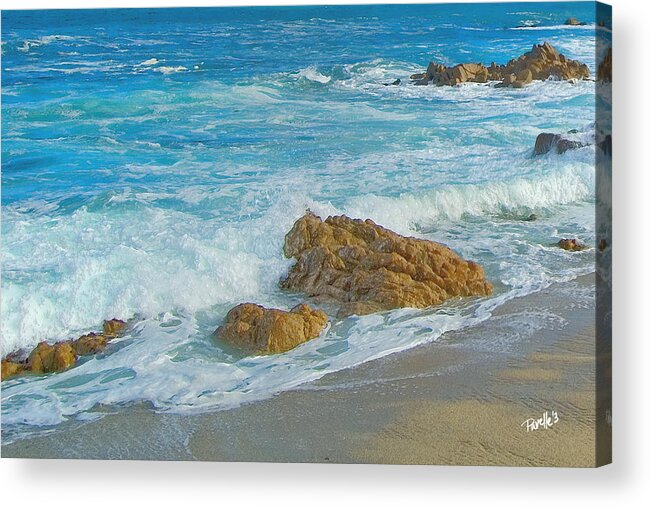 Fine Art Monterey Acrylic Print featuring the digital art Gentle Kiss by Jim Pavelle