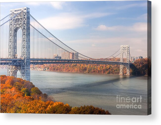 Clarence Holmes Acrylic Print featuring the photograph George Washington Bridge by Clarence Holmes
