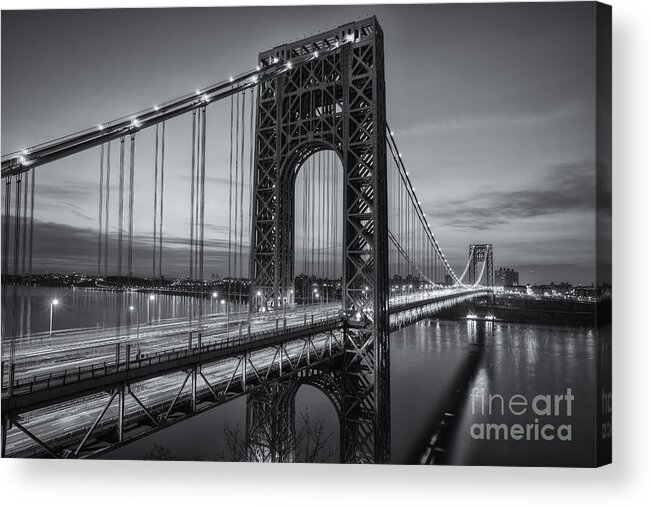 Clarence Holmes Acrylic Print featuring the photograph George Washington Bridge Morning Twilight II by Clarence Holmes