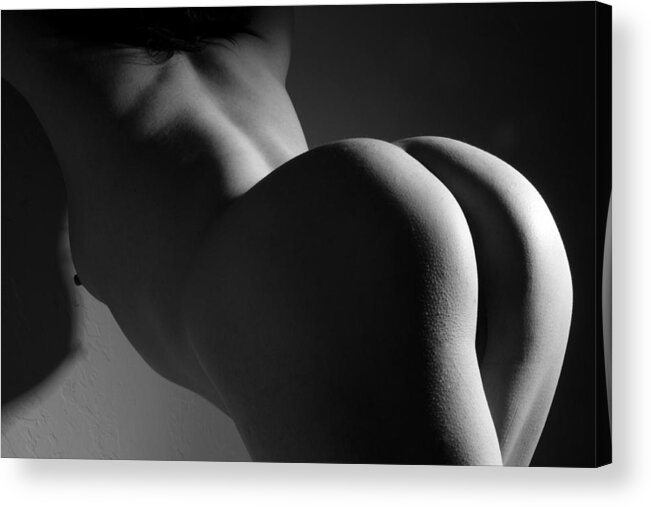 Nude Acrylic Print featuring the photograph Getting a Little Behind in My Work by Joe Kozlowski
