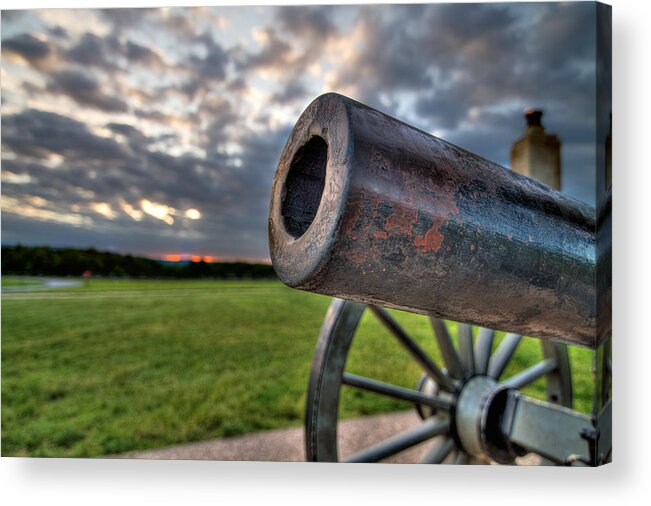 Abraham Acrylic Print featuring the photograph Gettysburg Canon Closeup by Andres Leon