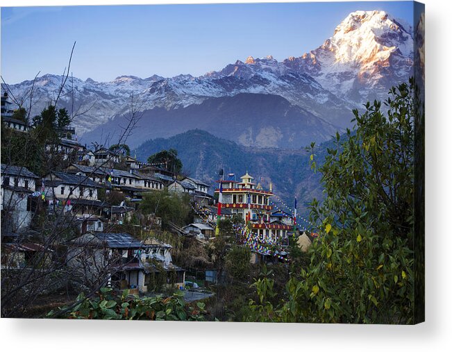 Scenics Acrylic Print featuring the photograph Ghandruk village by Chunumunu