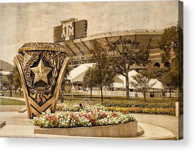 Texas A&m Acrylic Print featuring the photograph Gig'Em by Dave Files