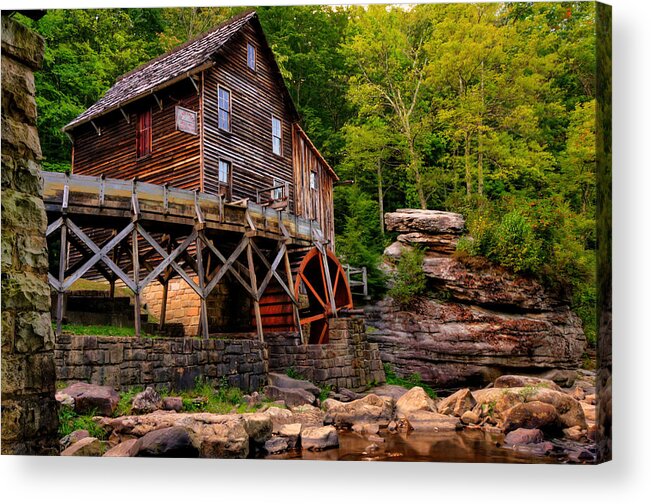 America Acrylic Print featuring the photograph Glade Creek - Cooper's Mill by Gregory Ballos