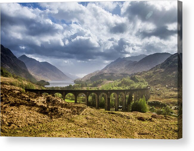 Tranquility Acrylic Print featuring the photograph Glenfinnan Viaduct, Scotland by © Chaitanya Deshpande