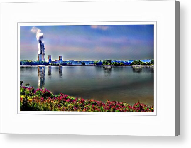 3 Mile Island Acrylic Print featuring the photograph Glowing 3 Mile Island by Kathy Churchman