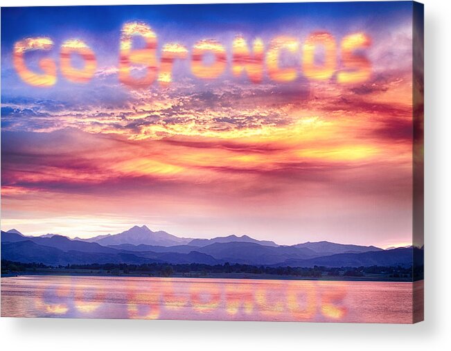 Broncos Acrylic Print featuring the photograph Go Broncos Colorful Colorado by James BO Insogna