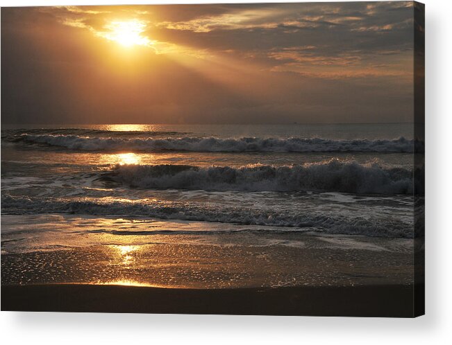 Sunset Acrylic Print featuring the photograph God's Rays by Lynn Bauer