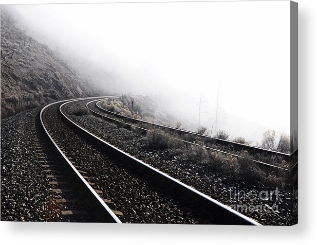 Wendy Elliott Acrylic Print featuring the photograph Going into the Fog by Wendy Elliott