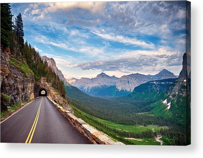 Glacier National Park Acrylic Print featuring the photograph Going To The Sun by Renee Sullivan