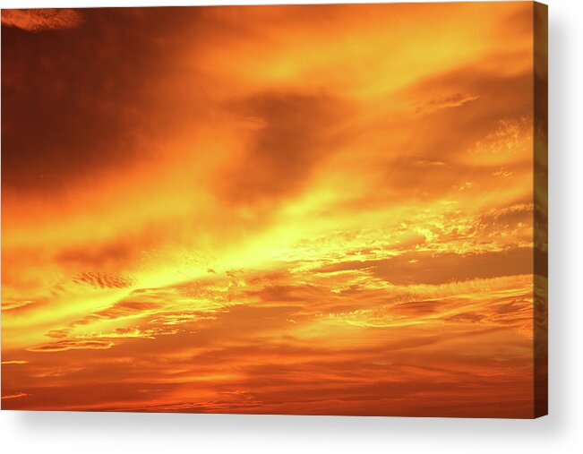 Scenics Acrylic Print featuring the photograph Gold Storm Clouds-xxxl by Balavan