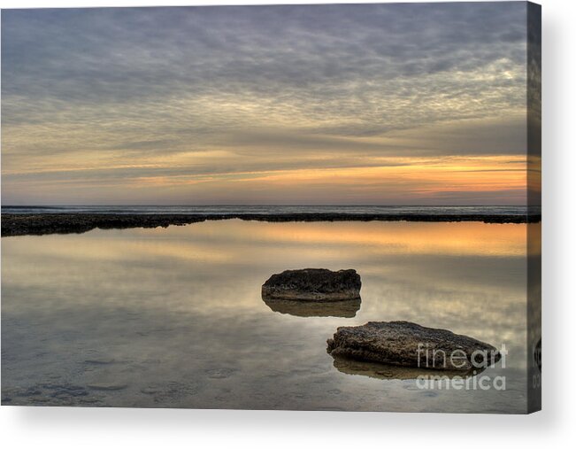 Abstract Acrylic Print featuring the photograph Golden Horizon by Stelios Kleanthous