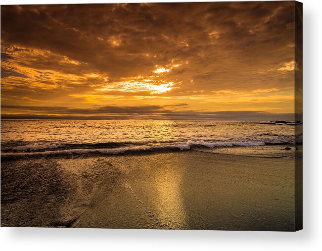 Sunset Acrylic Print featuring the photograph Golden Sunset by Janet Kopper