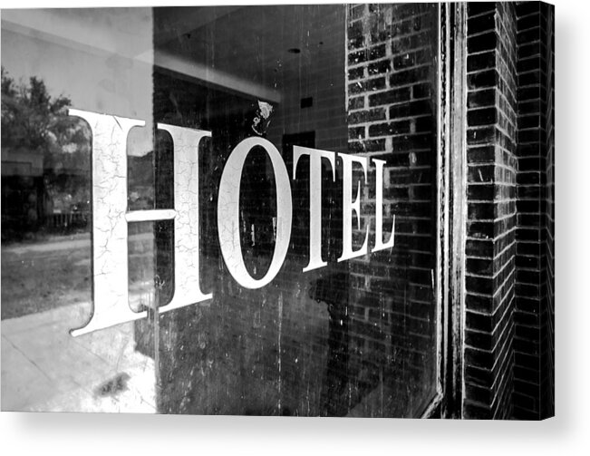 Abandoned Acrylic Print featuring the photograph Goldfield Hotel Window by Cat Connor