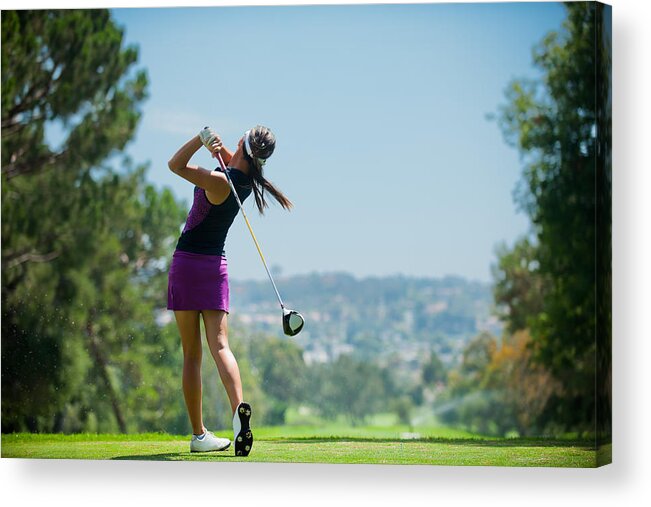 Putting Green Acrylic Print featuring the photograph Golf Swing by MichaelSvoboda