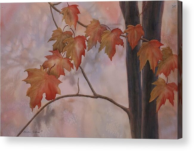Maple Leaves Acrylic Print featuring the painting Good Morning Maple by Heather Gallup