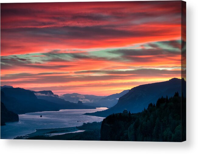 Columbia River Gorge Acrylic Print featuring the photograph Gorge Sunrise by Brian Bonham