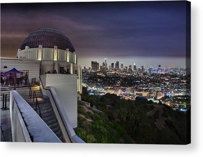 Observatory Acrylic Print featuring the photograph Gotham Griffith Observatory by Scott Campbell