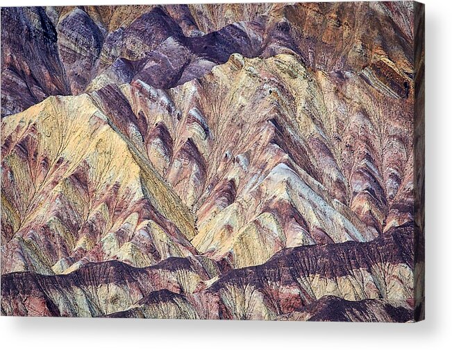 Death Valley Acrylic Print featuring the photograph Gower Gulch Abstract by Stuart Litoff